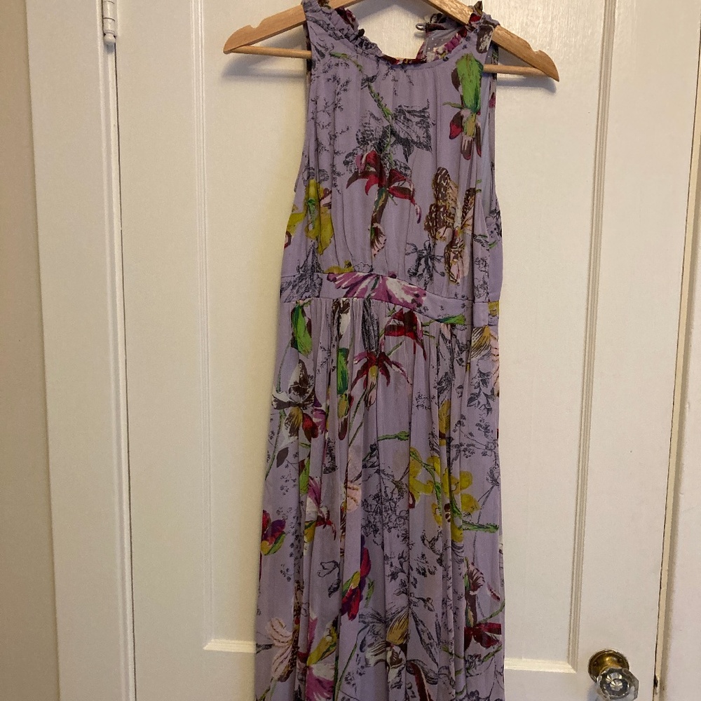 Purple Floral Anthropologie dress